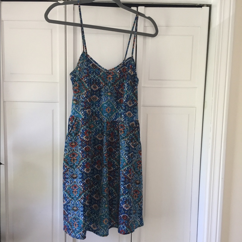 Xhileration satin spaghetti strap dress medium